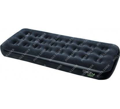 67379 Bestway Надувной матрас Comfort Green Flocked Air Bed(Single) 185х76х22 см