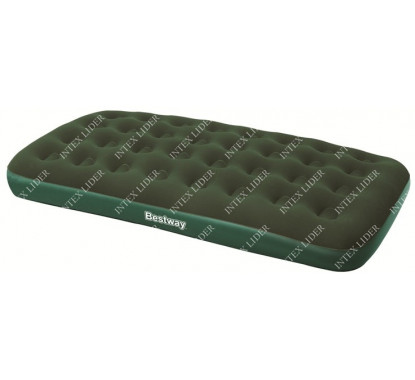 67553 Bestway Надувной матрас Flocked Air Bed(Twin) — D Cell Pump 188х99х22 см + насос на батарейках