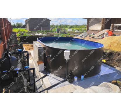 48830501 Морозоустойчивый Бассейн Лагуна 490х305х125 см вкапываемый
