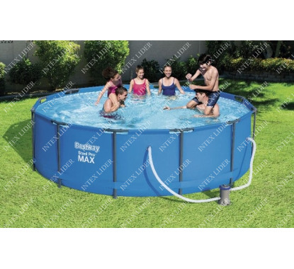 56984 Bestway Круглый каркасный бассейн, 305х100см+фильтр-насос